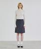 STEP AROUND Wool Blended Mid Skirt (Gray)
