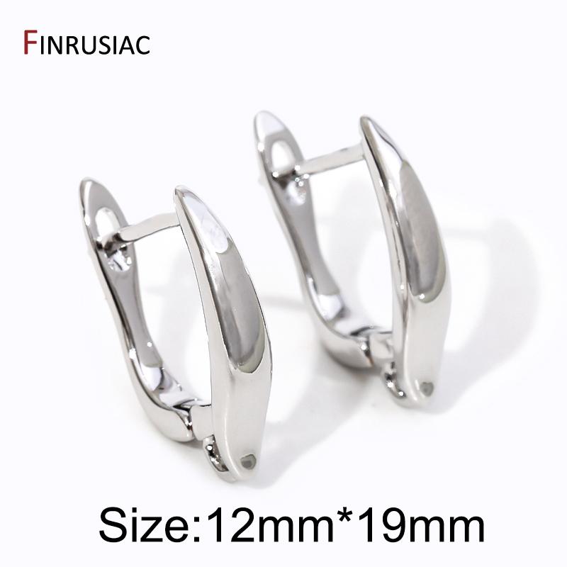 

DIY Women Earrings Making Supplies 18K Gold Plated Brass Smooth Earwire Fasteners Earring Hooks Clasp Making Accessories 1 pair