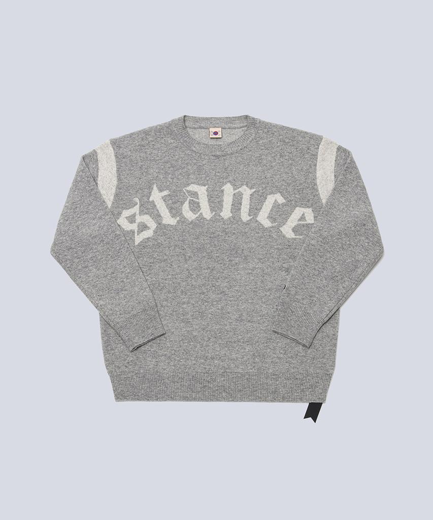 Seutenseuseoul Gothic Stance Logo Knit (Melange Grey)