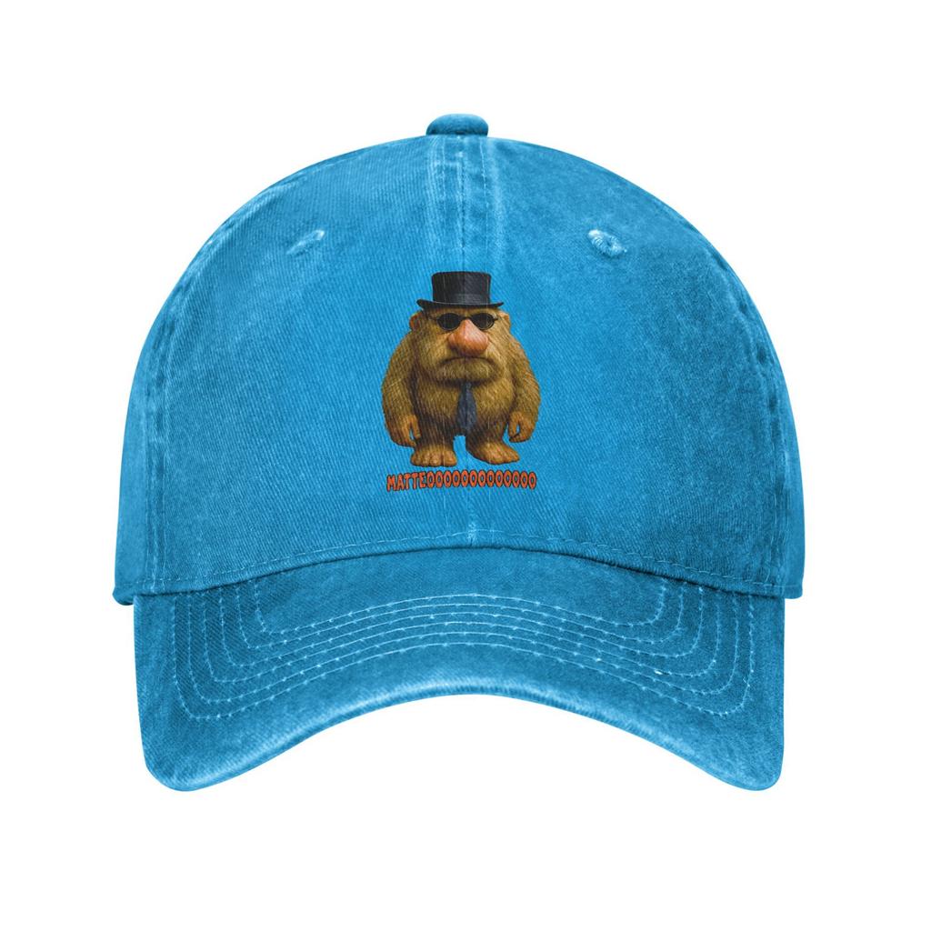 Matteooooooooooooo Mateo Italian Brainrot character Baseball Cap Sun Kpop Rock Adjustable Washed Trucker Hat Men Snapback Cap