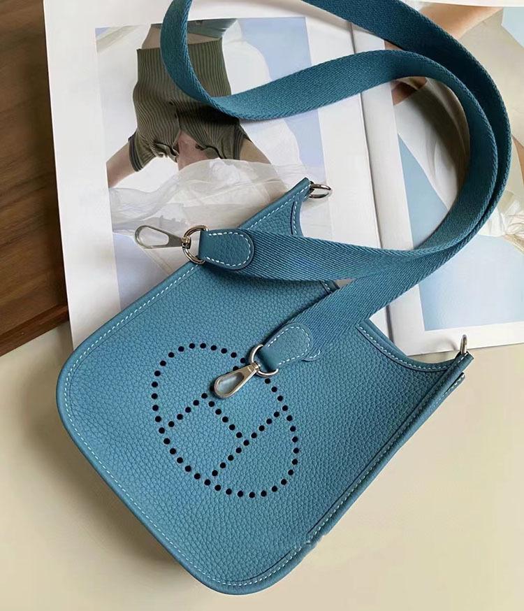 High End High Grade Voskovaná nit Vrchní vrstva TC Hovězí kůže Evelyn Dámská Jednoramenná Crossbody Kbelíková taška Lehký Luxus