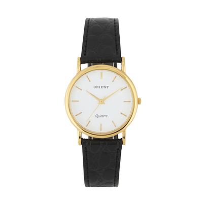 ORIENT Korean Men's Leather Strap Wristwatch SS658_WH_IN