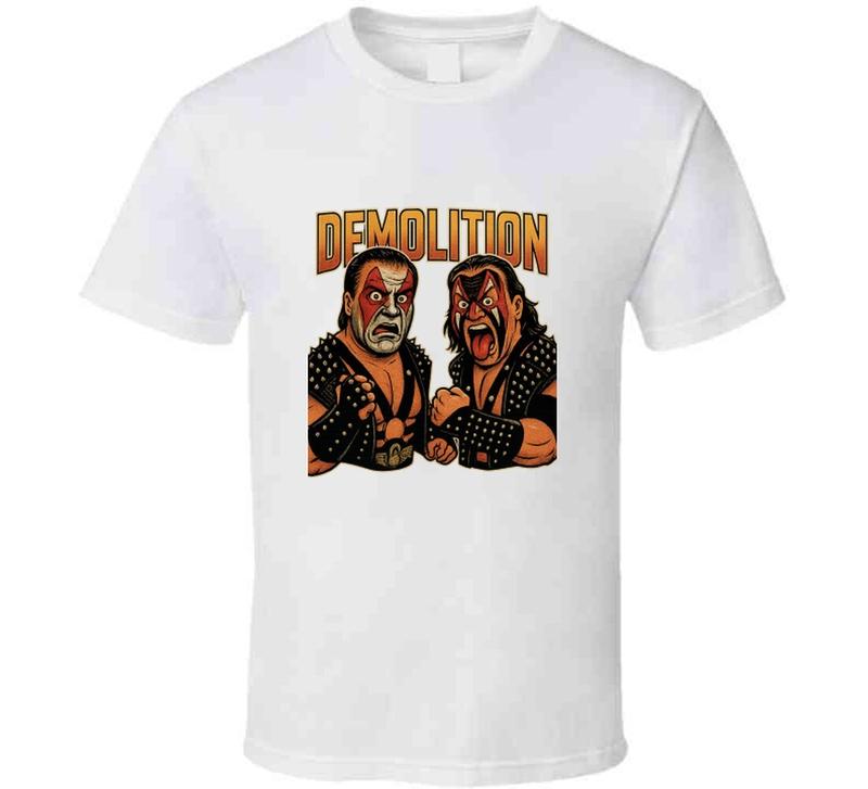 The Demolition Tag Team Retro Wrestling Caricature Unisex T-Shirt L
