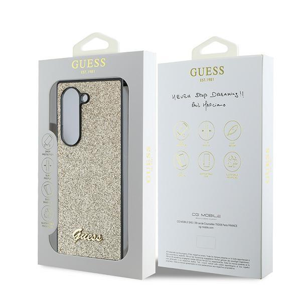 Guess Guhczfd6Hggshd Z Fold6 F956Złoty/Gold 4G Glitter Script