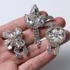 DIY Accessories Rhinestone Button Cover Detachable Clip-On Button  for Shirt Tuxedo Accessories