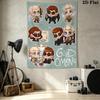 Good Omens Wall Tapestry Aesthetic Wall Hanging Printed Fabric Blanket Decorative Tapestries For Bedroom Living Room Home Decor