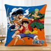 One Piece Pillow Cover Anime Fan Favorite Character Print Decorative Pillowcase for Bedroom Living Room and Anime Enthusiasts