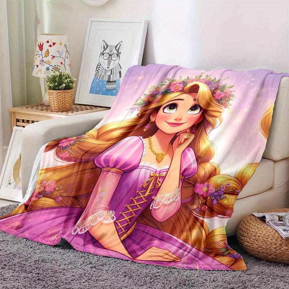 

1pc Disney Princess Rapunzel Floral Crown Soft Throw Blanket Home Decorative Comforter for Bedding Room Decorationz018 130cmx150cm