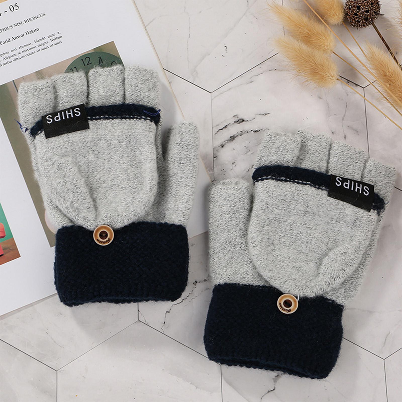 

Модные вязаные перчатки, сохраняющие тепло, плюшевые милые шерстяные перчатки для любителей