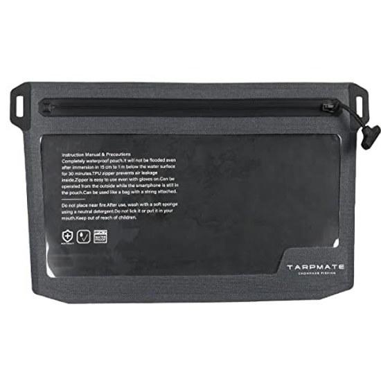 Fully Waterproof Pouch TarpMate IPX7 Maximum Performance Small Item Holder Outdoor Fishing Disaster Emergency Bag Charcoal S M L Sizes