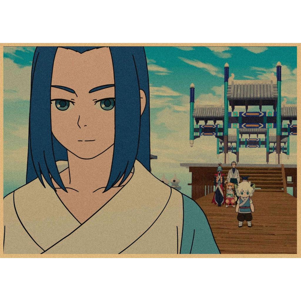 Luo Xiaohei Anime Poster - Retro Kraft Paper Wall Art for Cafe & Bar Decor