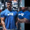 GYM Training Short Sleeve Men Cuffs Tightening Fitness Clothes Plus Shoulder Sports Slim Stretch Sweatabsorbing Cotton Tshirt