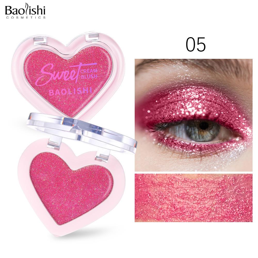 Palette di Glitter a Forma di Cuore a 8 Colori Paillettes Grandi Adesivi per Corpo Viso Gel Oro Argento Viola Flash Scintillante Ombretto Monocromatico