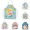Doraemon Cartoon Cute Apron for Home Kitchen, Supermarket, Catering, Milk Tea Shop Workwear