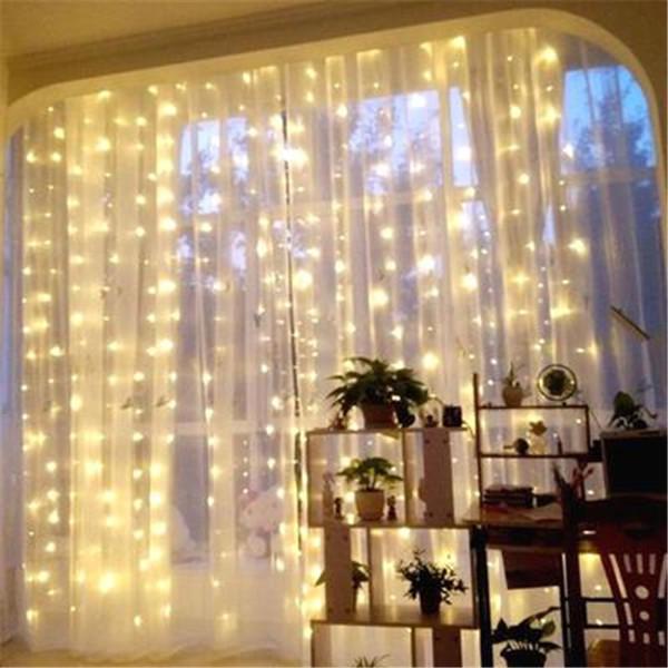 20M Led αδιάβροχη κουρτίνα παραθύρου Icicle String Fairy Lights Χριστουγεννιάτικη διακόσμηση γάμου