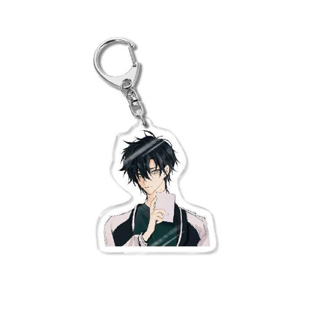 6CM Anime Keychain Women Link Click Key for Men Charles Key Ring Bag Acrylic Car Keyring Cute Acrylic Pendant Key Cosplay Gift