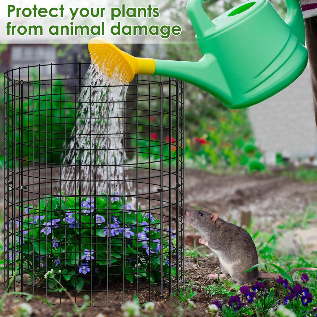 15PCS/Set Plants Protector from Animals 13.7inch Metal Mesh Plants Cages To Keep Animals Out Rustproof Garden Protection Covers