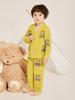 Lanweiliyang Boys' Fleece-Lined Velvet Pajamas - Cozy Autumn/Winter Set