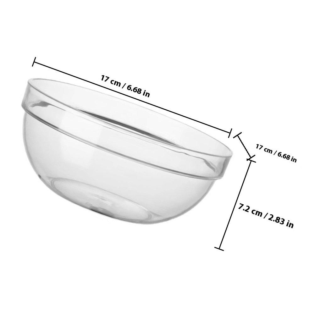 Transparente Salatschüssel PC-Material Große Kapazität Tiefe Servierschüssel für Salat Obst Dessert Nudeln Reis Joghurt Haushaltsküche
