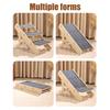 Wooden Pet Stairs Ramp Cats Convertible Slope Scratching Board Foldable Non-Slip 3 Steps Portable Pet Ladder for Senior Dogs Cats Injured Pets