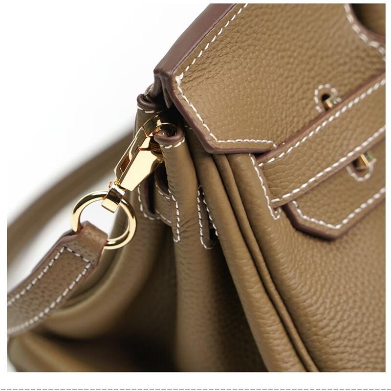 Bolsa de Mão Dou Xiaozhu Estilo Birkin em Couro Premium