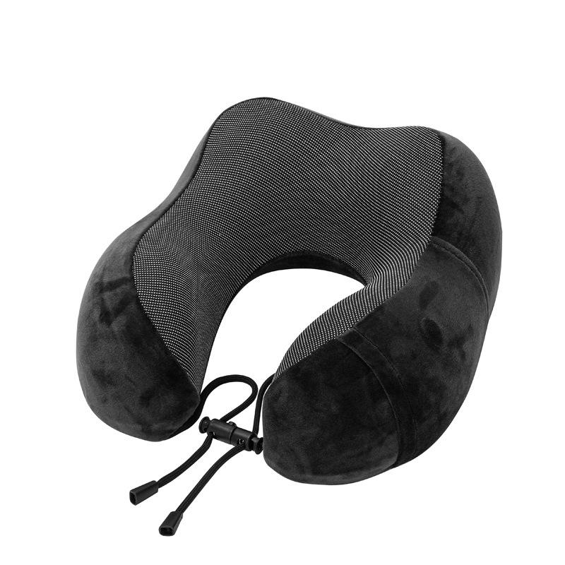 Travel Pillow U-Shape Pure Memory Foam Neck Pillow for Airplane Office Nap Cervical Pillows Flight Sleeping Head Neck Support