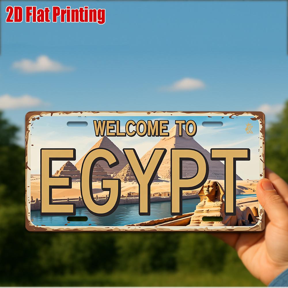 

D Flatpc Vintage Metal Sign for Decorationg Only Outdoor Wall Art (cm cm) WELCOME to EGYPT Aluminum Sign 15x30cm(5.9x7.8inch)