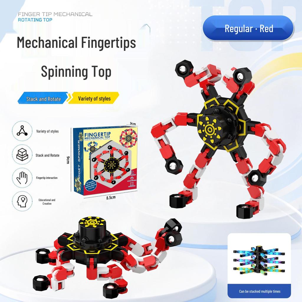 Deformable Luminous Gyro Toy for Kids - Educational Stress-Relief Mechanical Spinner