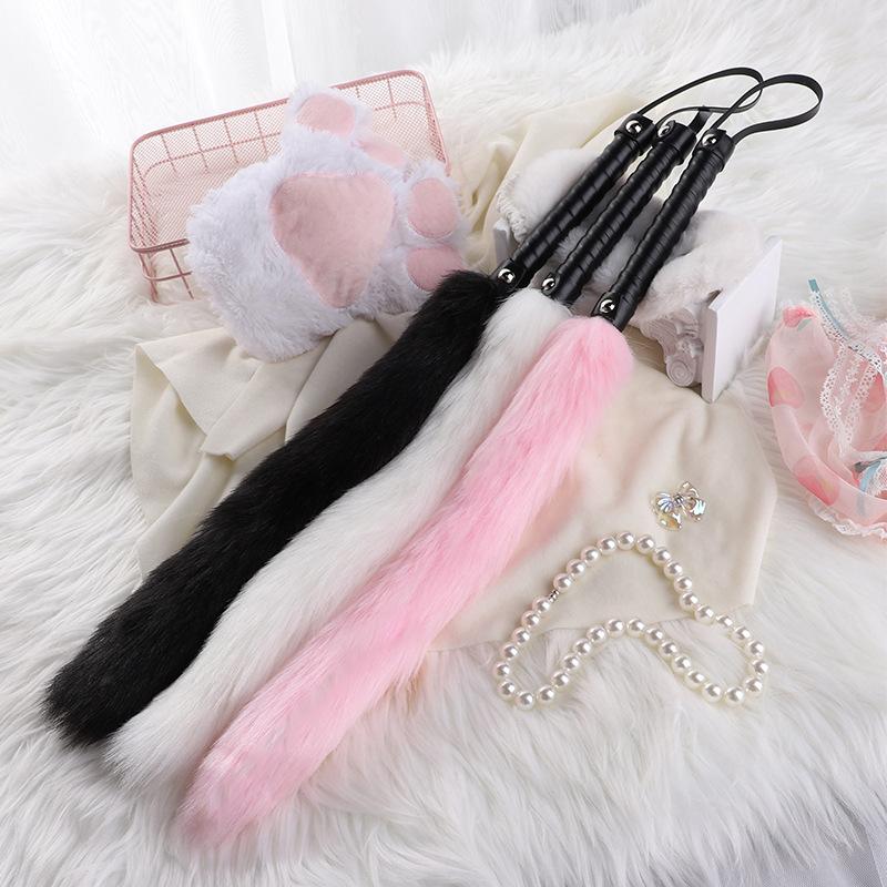 Plush Fox Tail Whip Teaching Whip Sm Erotic Slap Punishment Torture Adult Products Alternative Foreplay Sex Toys Erotic Whip