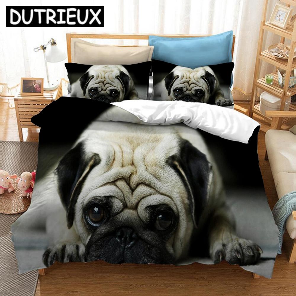 Comforter Animal Series 3D Printed Peacock Lion Dog Bedding Set S S Comforter Bedding Set Bedclothes