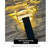 Outdoor Waterproof Wall Lamps Strip Aluminum Wall Lights 18W LED Black Wall Lamp Bedroom Exterior Outdoor Lighting Fixtures