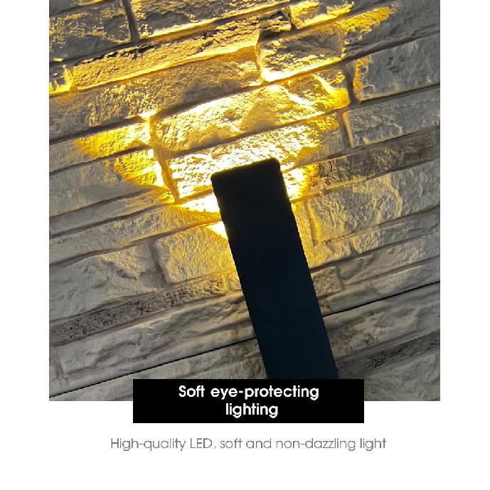 Outdoor Waterproof Wall Lamps Strip Aluminum Wall Lights 18W LED Black Wall Lamp Bedroom Exterior Outdoor Lighting Fixtures