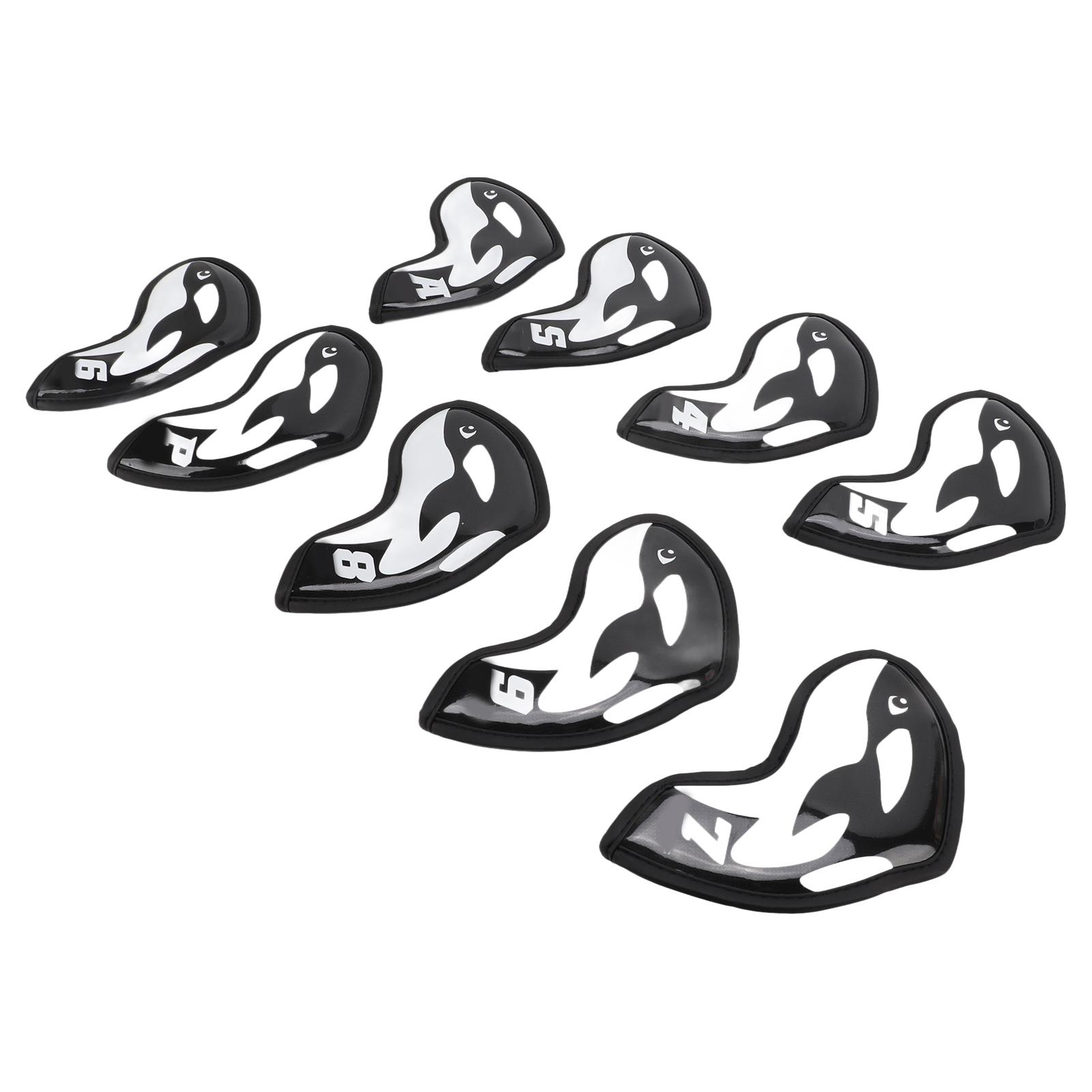 

9Pcs Golf Club Head Covers Ball Driver PU Cover Cartoon Putter Iron Headcover for Training Competition