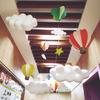 Foam Cloud Hanging Ornaments for Visual Merchandising and Store Display