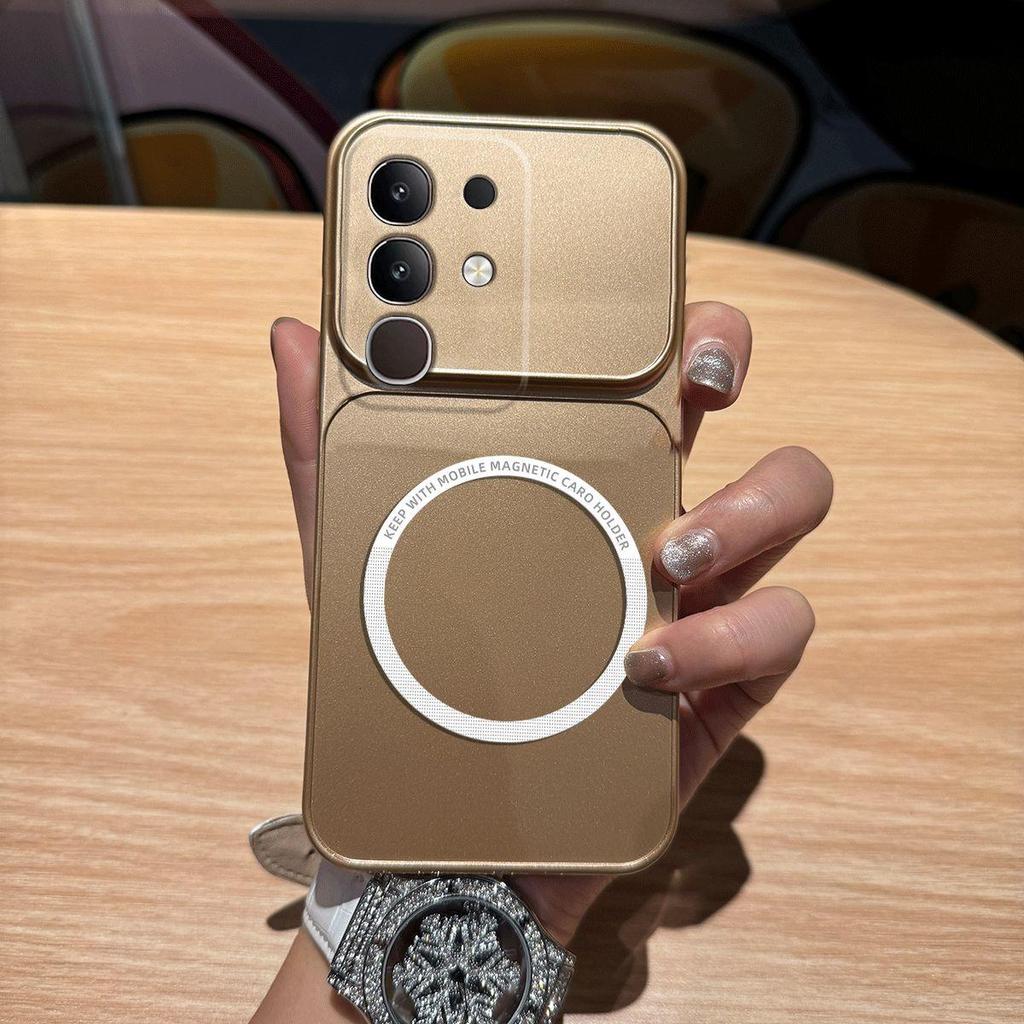 Metallic Finish Magnetic TPU Phone Case for Vivo Y29 4G Shockproof Matte Soft Cover