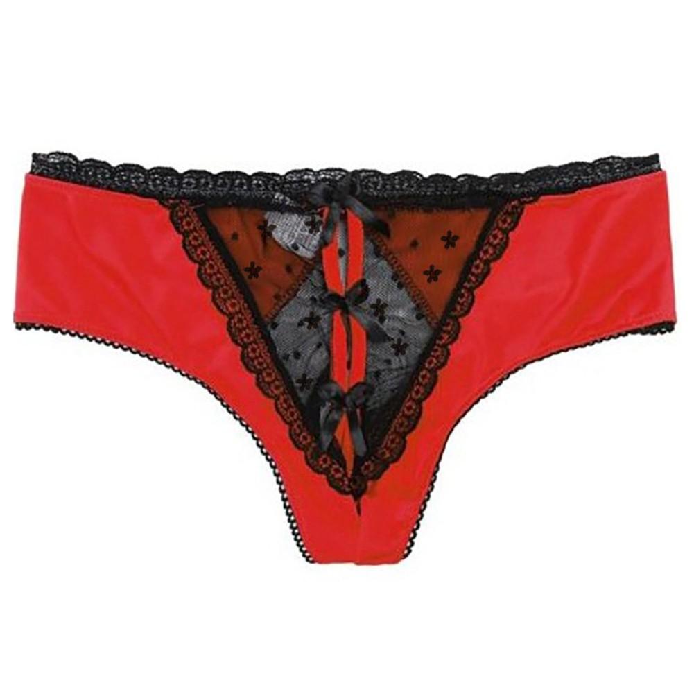 Polyester Fabric Lace Underwear Open Crotch Underwear Sexy Underwear Solid Color