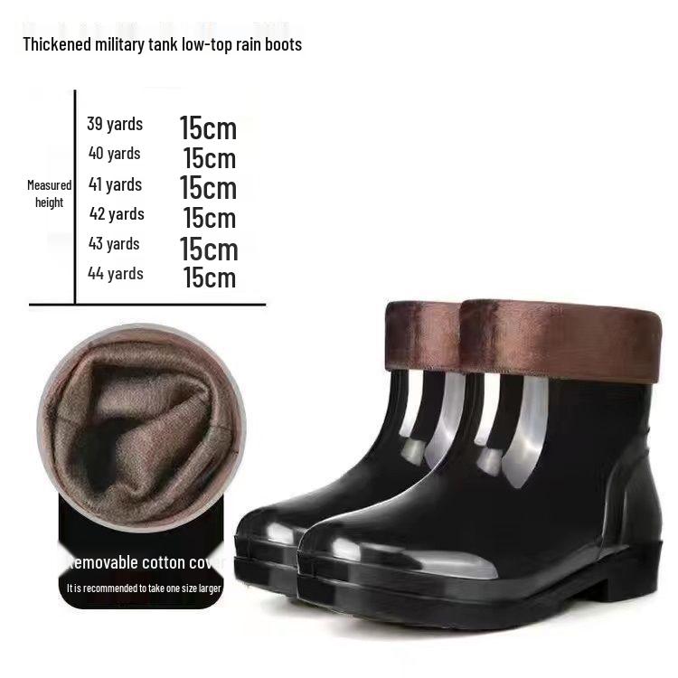 Men's High-Top Waterproof Non-Slip Work Boots with Rubber Sole