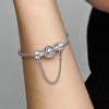 Pandora Galaxy Star Cluster Minimalist 925 Silver Cubic Zirconia Safety Chain Women Jewelry 790011C01