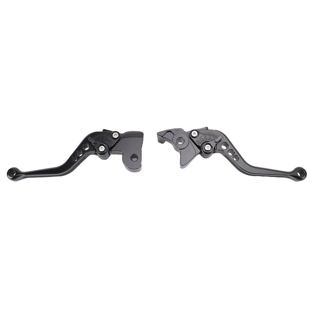 1 Pair Motorcycle Brake Clutch Lever Aluminum Alloy Anodized Short Adjustable Brake Handle Levers Set Replacement for