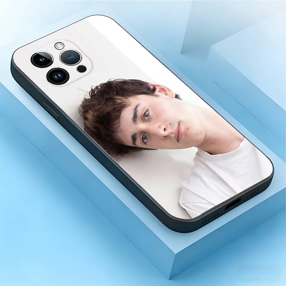 Noah Schnapp Stranger Phone Case For iPhone 17,16,15,14,13,12,11,Air,XR,Pro,Max,Plus,mini,SE Silicone Black Cover