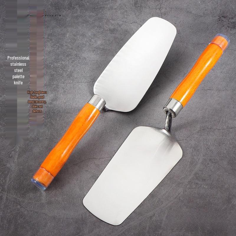 Stainless Steel Gray Spoon Spatula Trowel & Wall Scraper for Plastering and Tiling