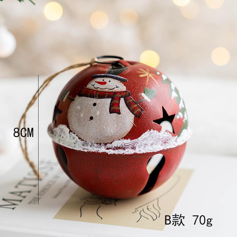 New Arrival boże narodzenie kutego żelaza dzwonek bałwanek łoś wisiorek ozdoba 2023XMAS Home Decor ozdoba choinkowa Natal Navidad