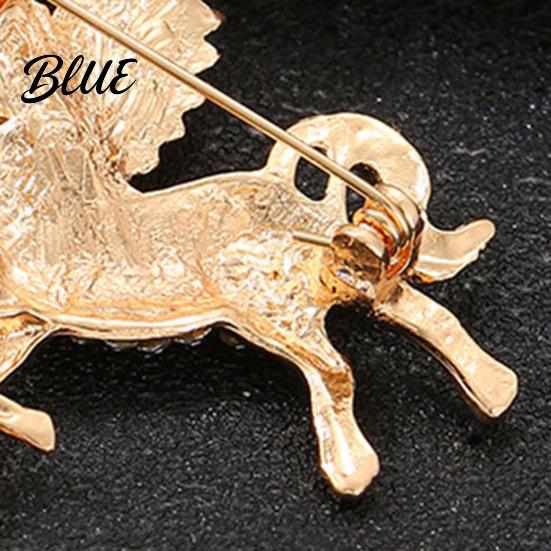 Wear-resistant Winged Horse Pin Flying Brooch Rhinestone Lapel Sparkling Retro