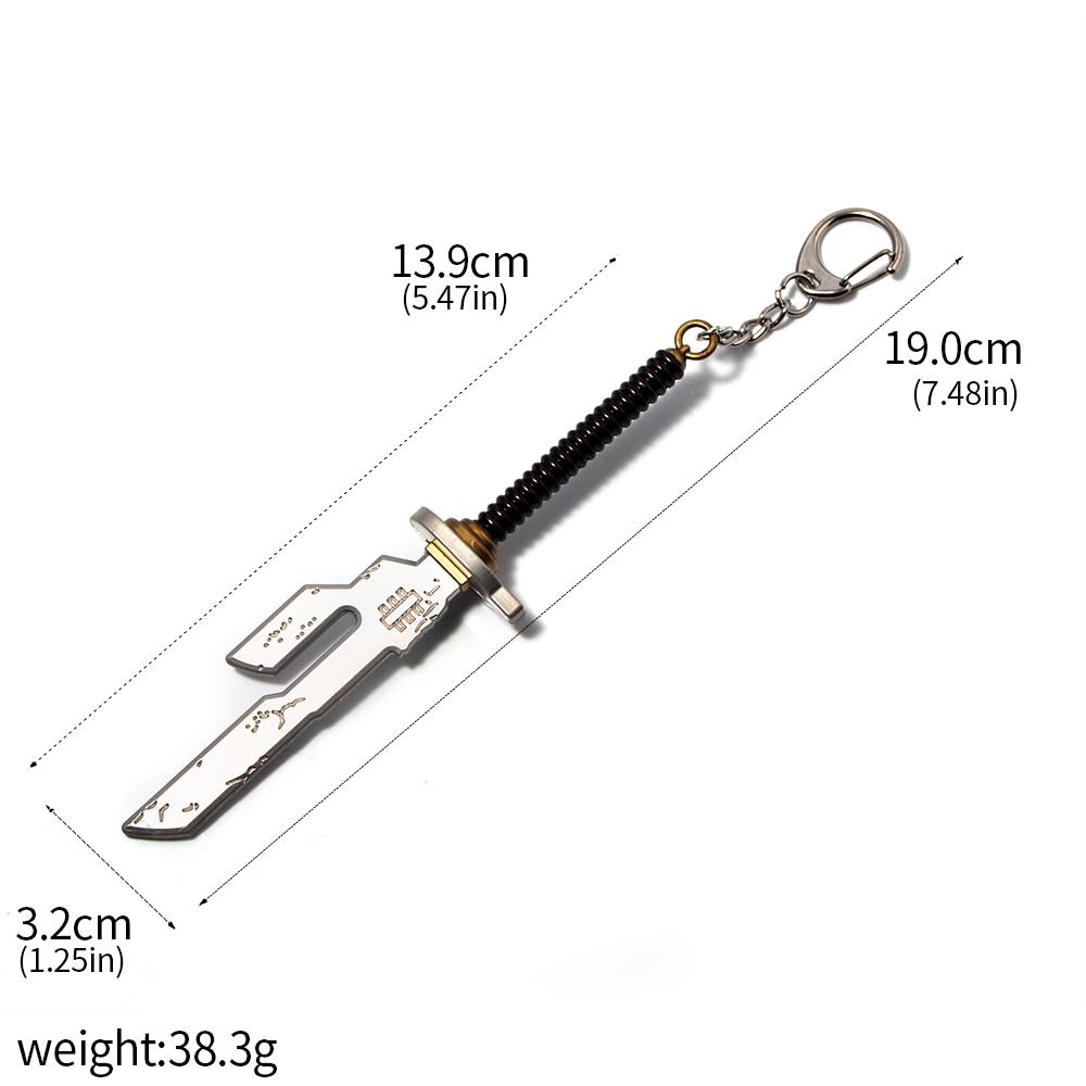 Fushiguro Toji Nanami Kento Wisiorek z Bronią Breloczek Anime Jujutsu Kaisen Cosplay Breloczek do Kluczy dla Mężczyzn Fajny Breloczek do Kluczy Samochodowych Biżuteria