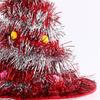 Adult Tinsels Christmas Tree Santa Hat Waterproof Hat Traditional Color Christmas Santa Hat for Teens New Year Presents