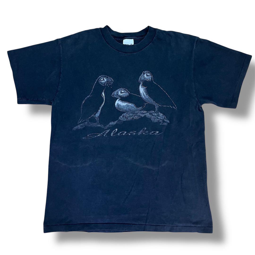 

[USED] Alaska Art T-shirt, 90s, Single Stitch, Made in USA, Anvil, Bird Design