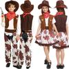Boys Girls Cowboy Wild Western Rodeo Costume Kids Fancy Dress Cosplay Outfit