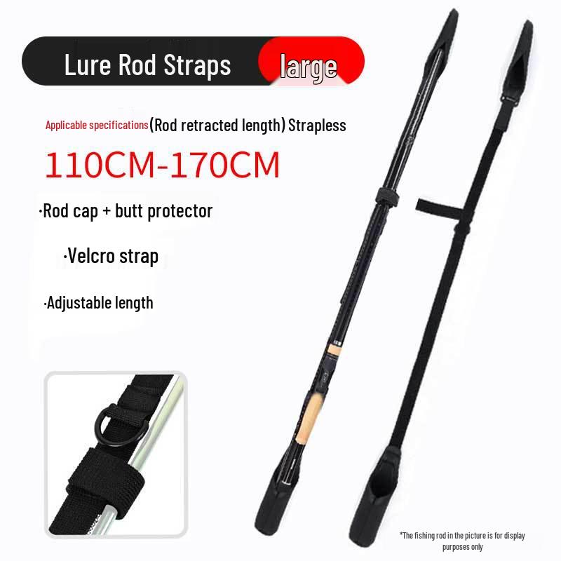 Lightweight Lure Rod Bag with Protective Sleeve, Strap, Rod Cap, and Storage Bag