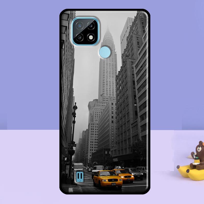 New York City Case For Realme 13 10 11 12 14 Pro Plus C75 C67 C61 C55 C53 C51 C35 C21Y C25S GT 7 Pro 6 6T