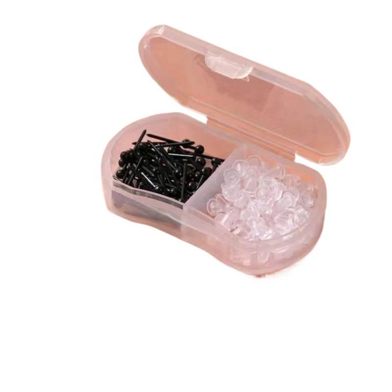 Transparent Resin Ear Piercing Studs - Anti-Clogging, Invisible, Ideal for Newly Pierced Ears